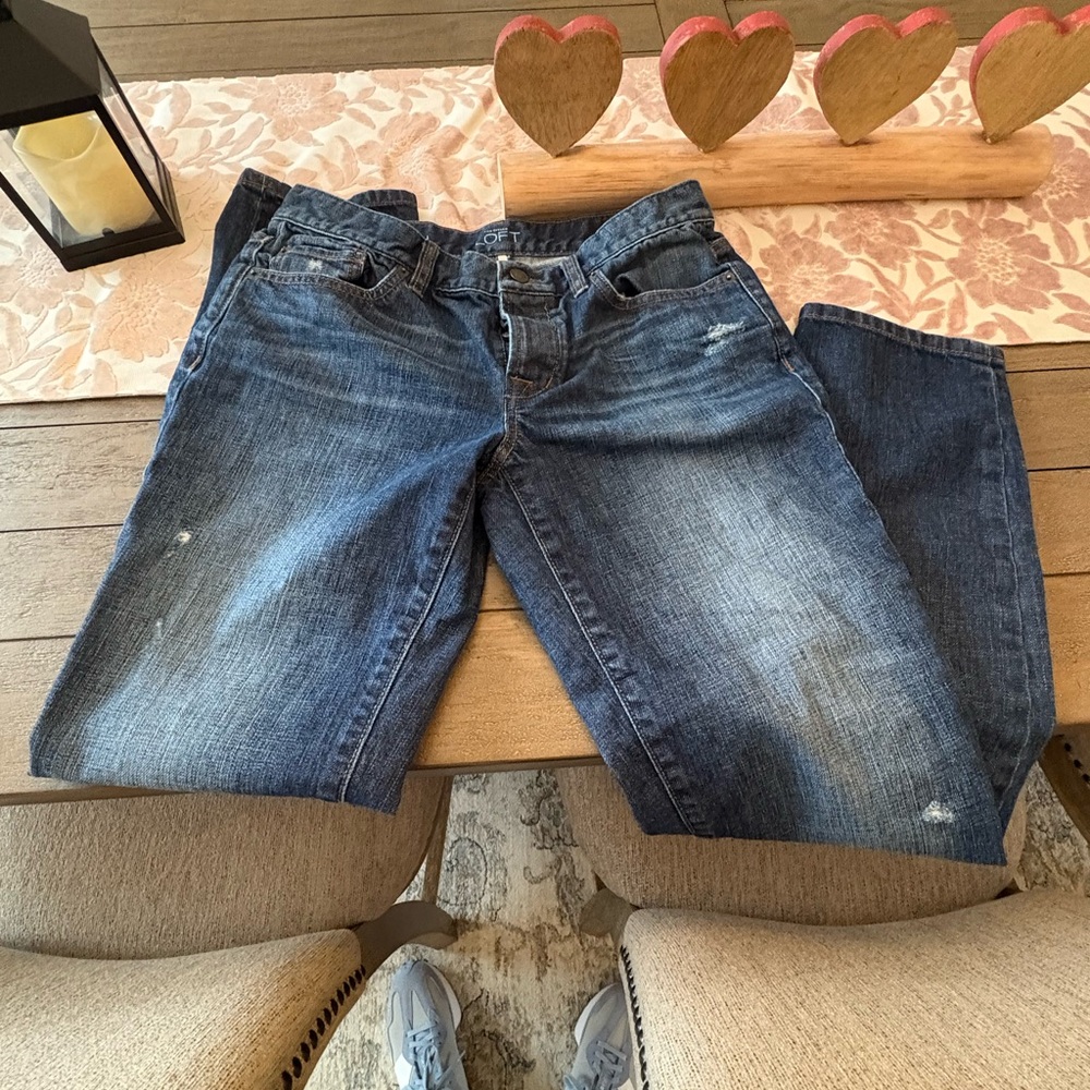 Ann Taylor Loft Button fly Boyfriend Jeans size 2